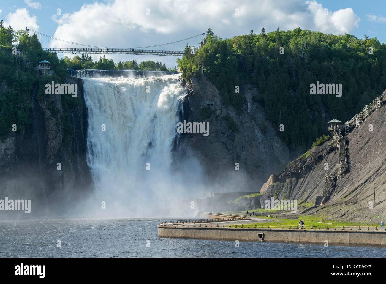 Canada, Québec, Boischatel, la chute de Montmorency Banque D'Images
