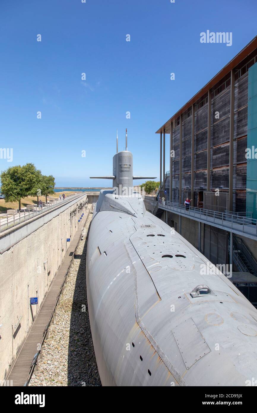 France, Manche, Cherbourg, Cité de la mer, l'ancien sous-marin nucléaire Le Redoutable Banque D'Images
