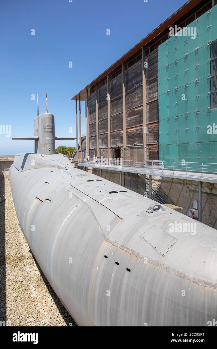 France, Manche, Cherbourg, Cité de la mer, l'ancien sous-marin nucléaire Le Redoutable Banque D'Images