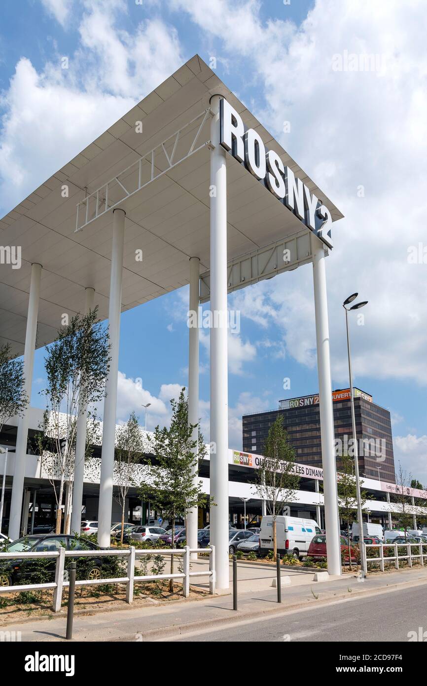 France, Seine Saint Denis, Rosny sous Bois, avenue General de Gaulle, Centre commercial Rosny 2 Banque D'Images