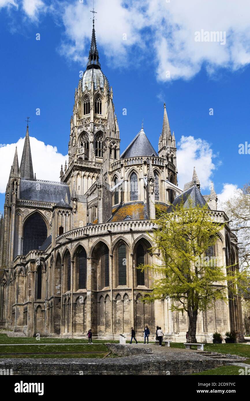 France, Calvados, Bayeux, Cathédrale Banque D'Images