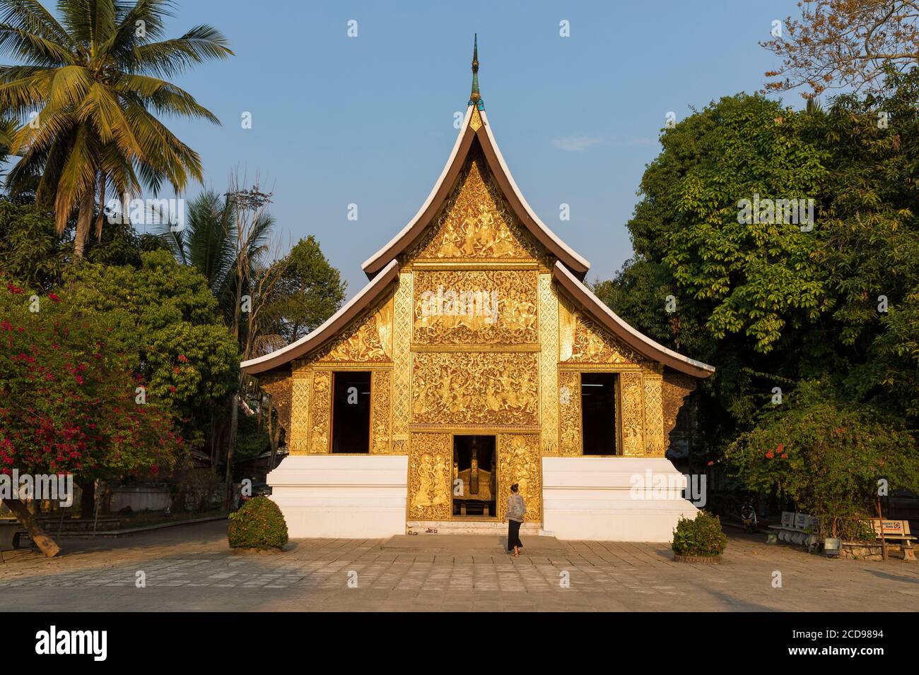 Laos, Luang Prabang, Vat Xieng Thong, monastère de la ville dorée Banque D'Images
