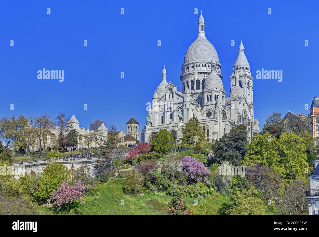 France, Paris, la basilique du Sacré-cœur de Montmartre Banque D'Images
