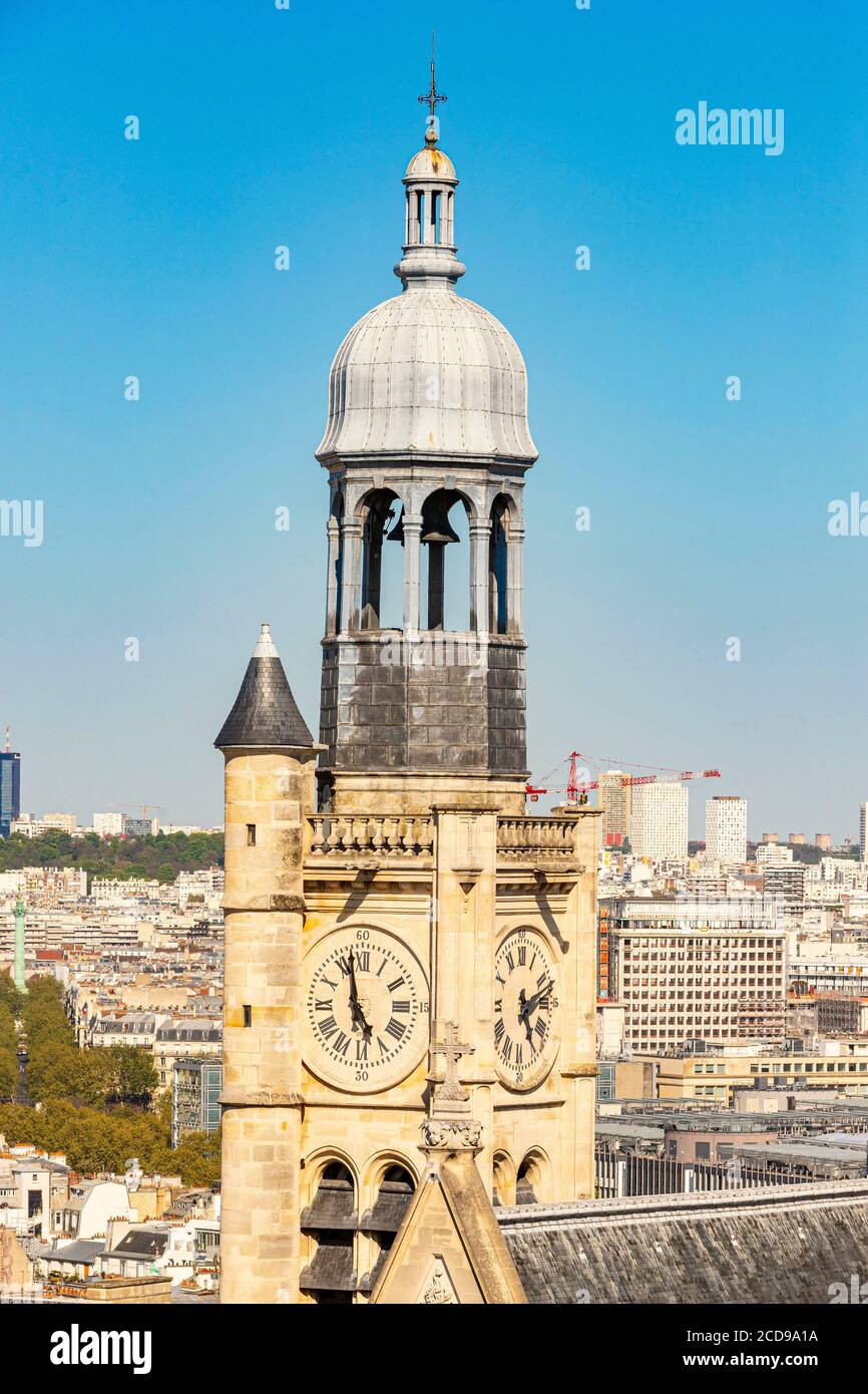 France, Paris, zone de montagne Sainte Geneviève, église Saint Etienne du Mont Banque D'Images