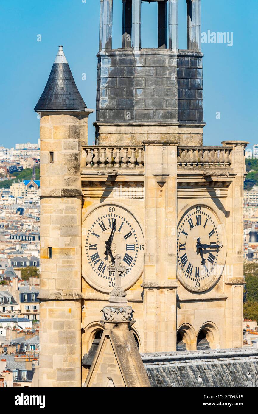 France, Paris, zone de montagne Sainte Geneviève, église Saint Etienne du Mont Banque D'Images