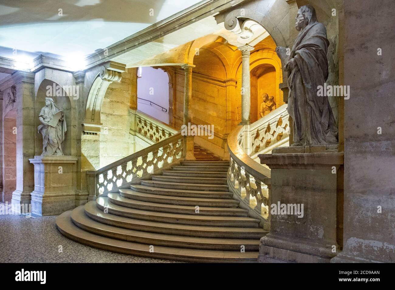 France, Paris, quartier de montagne Sainte Geneviève, Ecole secondaire Henri IV Banque D'Images