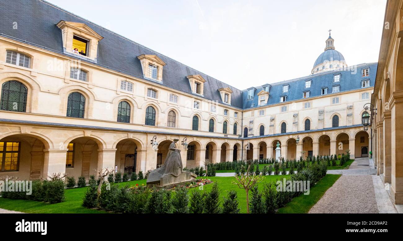 France, Paris, quartier de montagne Sainte Geneviève, Ecole secondaire Henri IV Banque D'Images