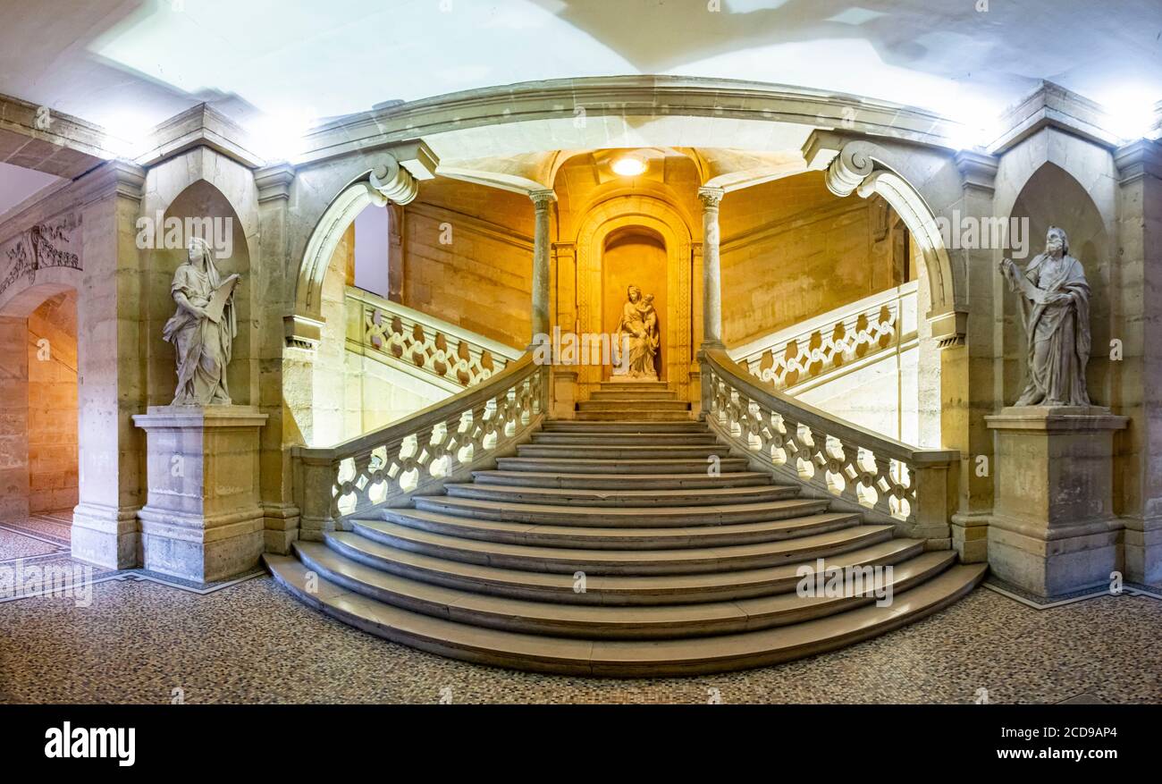 France, Paris, quartier de montagne Sainte Geneviève, Ecole secondaire Henri IV Banque D'Images