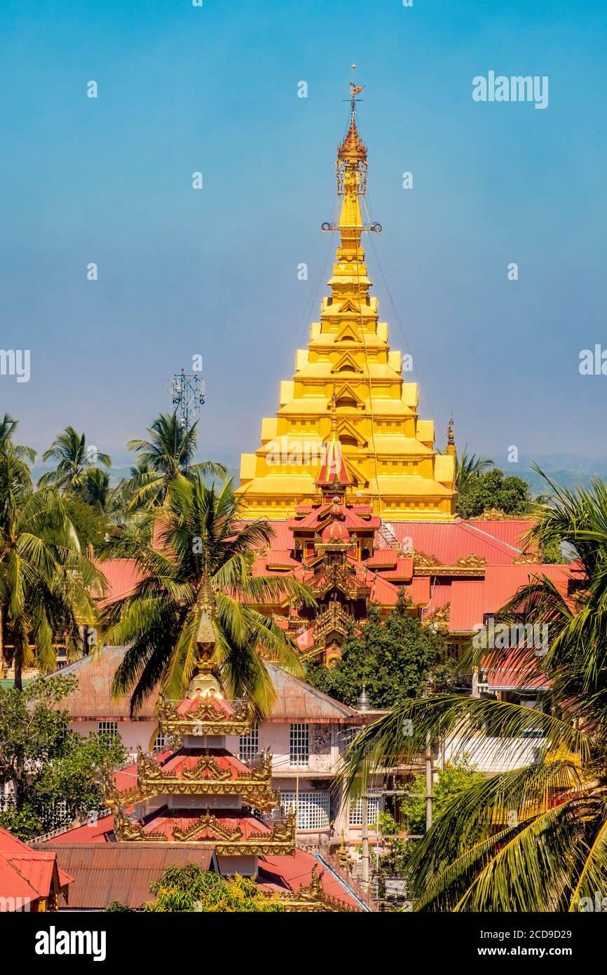 Myanmar (Birmanie), Etat mon, Mawlamyine (Moulmein), pagode de Mahamuni Banque D'Images