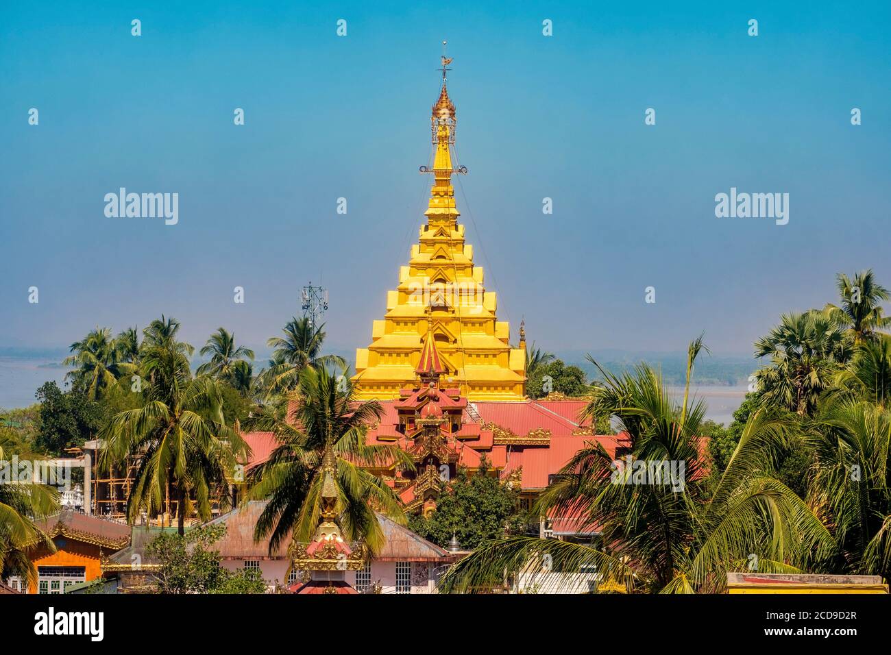 Myanmar (Birmanie), Etat mon, Mawlamyine (Moulmein), pagode de Mahamuni Banque D'Images