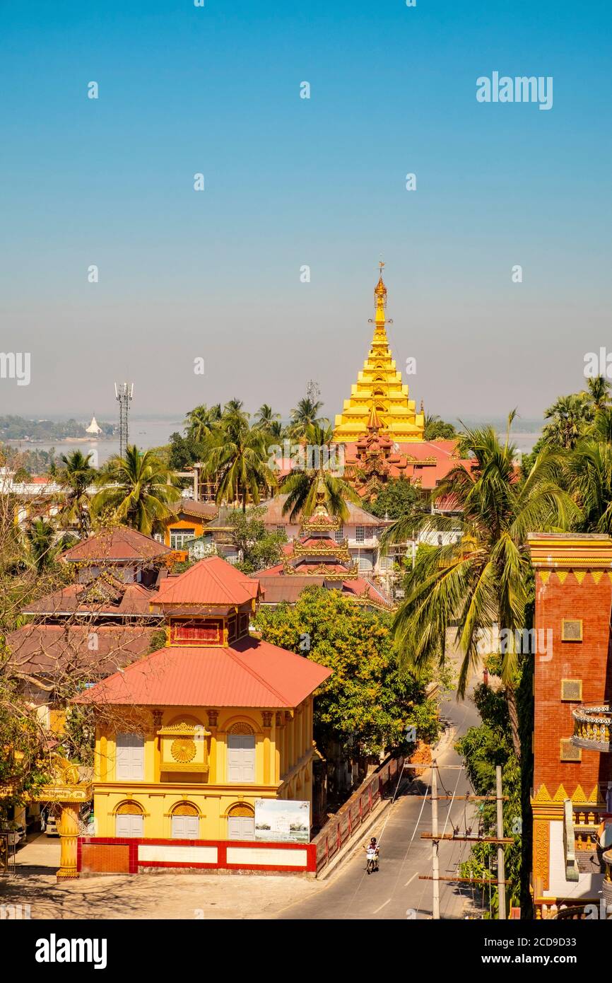 Myanmar (Birmanie), Etat mon, Mawlamyine (Moulmein), pagode de Mahamuni Banque D'Images