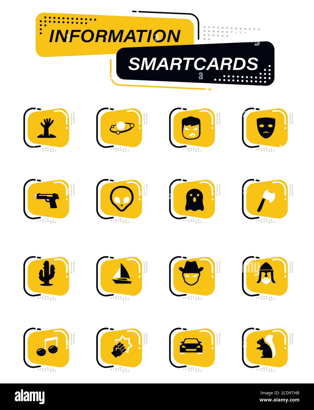 Les genres du cinéma icons set Illustration de Vecteur