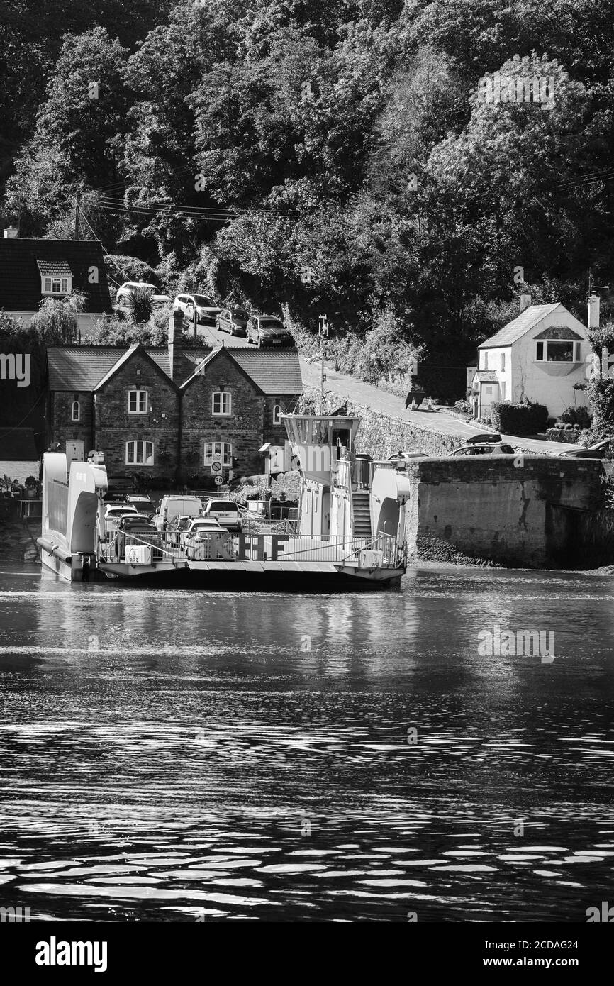 Le ferry King Harry sur la rivière FAL à Cornwall, en Angleterre Banque D'Images