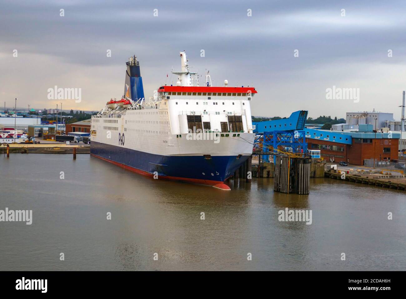 Ferry P & O, Pride of York, de Hull à Zeebrugge, Hull Docks, Hull, Royaume-Uni Banque D'Images