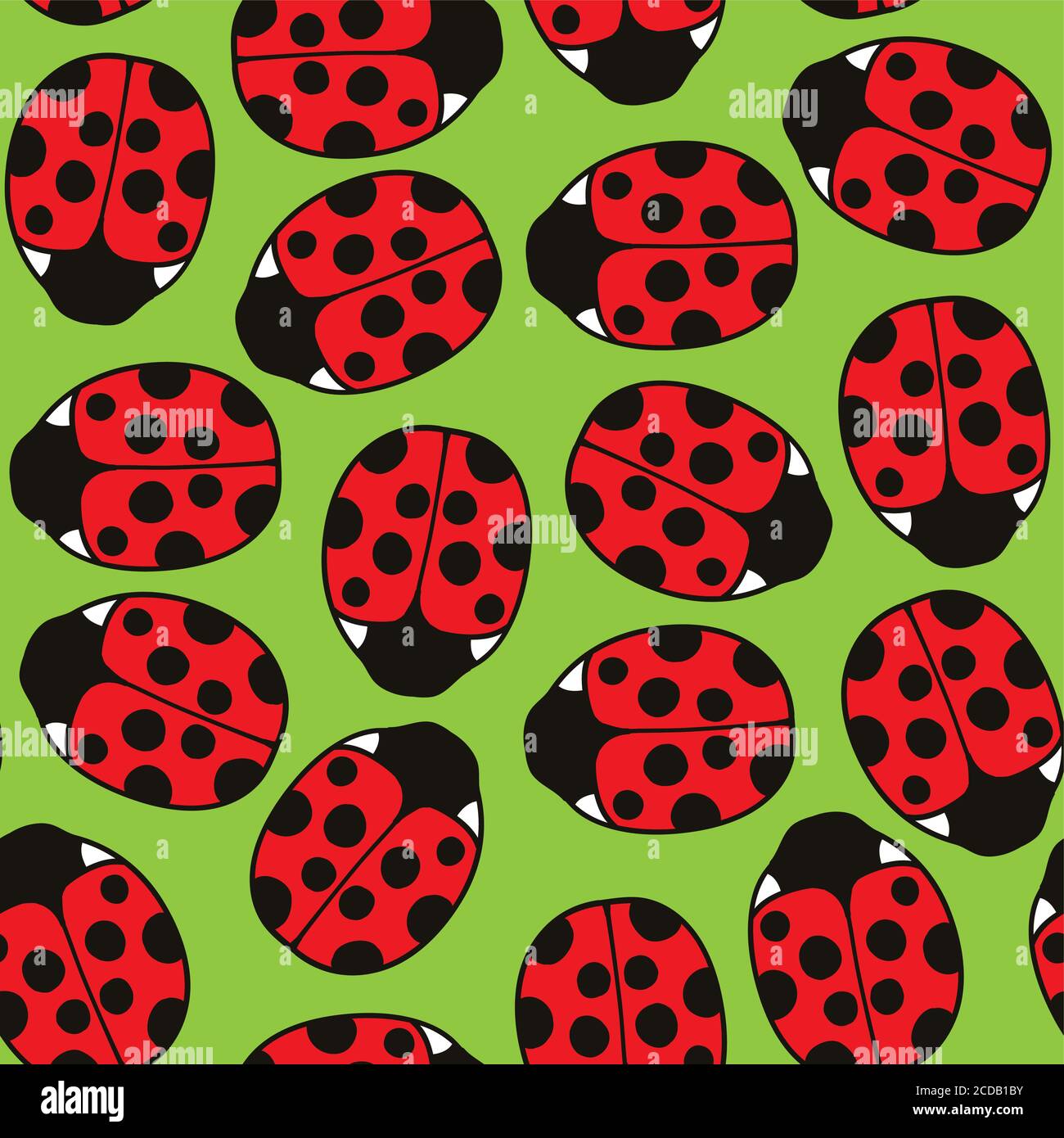 Joli motif sans coutures avec éléments coccinelles Illustration de Vecteur