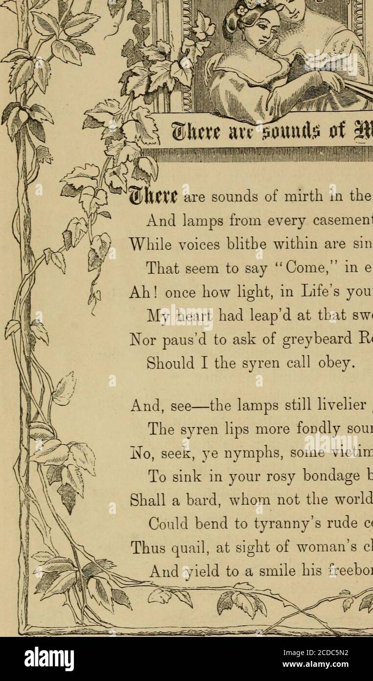 Littérature, art et chant: Mélodies de Moore et poèmes américains; . MDfoVt  sont des sons de mirage dans l'air de nuit sonnant, et des lampes de chaque  cas montré; tandis que