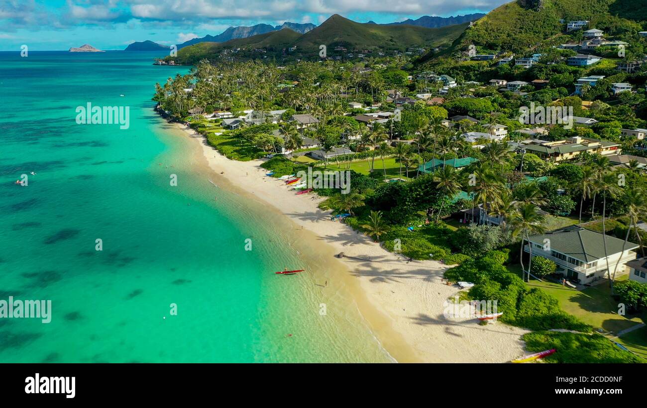 Lanikai Beach, Kailua, Oahu, Hawaii, USA Banque D'Images