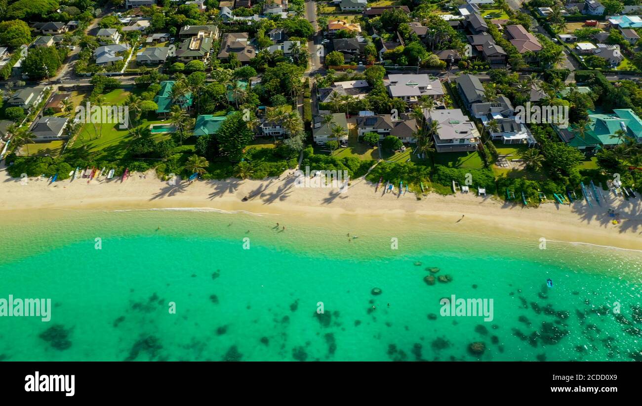 Lanikai Beach, Kailua, Oahu, Hawaii, USA Banque D'Images