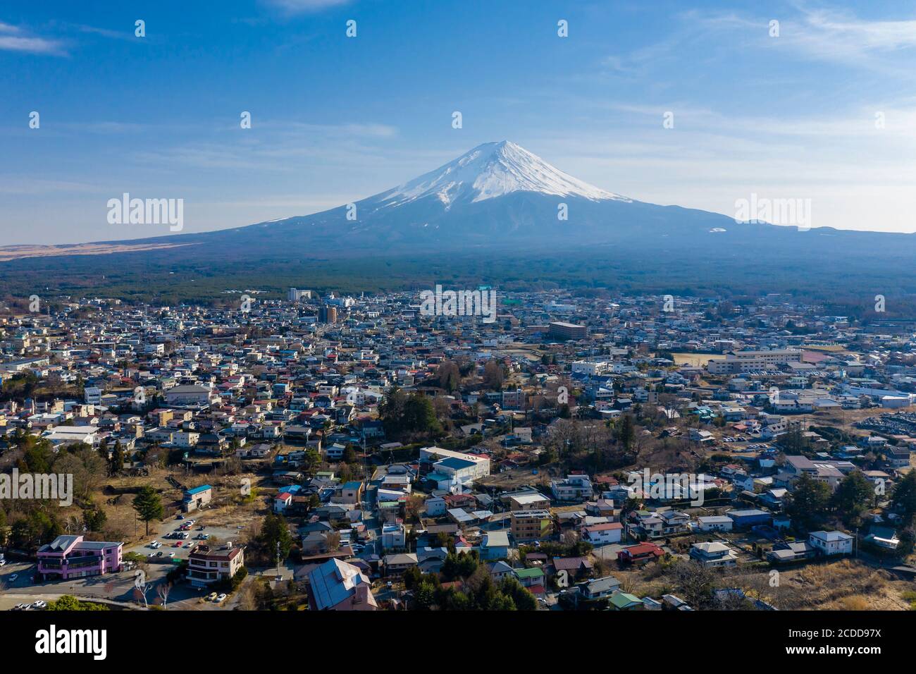 Vue aérienne du Mont Fuji au Japon Banque D'Images