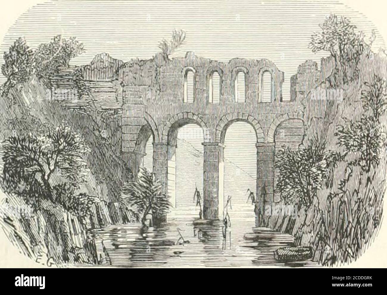 . Le tour du monde : Nouveau journal des voyages . assissur les grades supirs, sur l'apéritif à droite la mer deChypre et à gauche les montagnes du Taureau; devantsoi se développe un panorama magni-fique; le Caly-cadnus roule ses eaux à tra-vers une plaine émailédanémones, couverte turistanes et ani-mée par la prévision destroupeaux de bœufs etde moutons que les lou-rouks font paître sous lasurveillance de cavalersarmes de sils et de sfu. De grands platanes supplémentaires épais abritent desfamilles entières et garan-tissent de.s ardeurs du so-leil les femmes occupées à près de Banque D'Images
