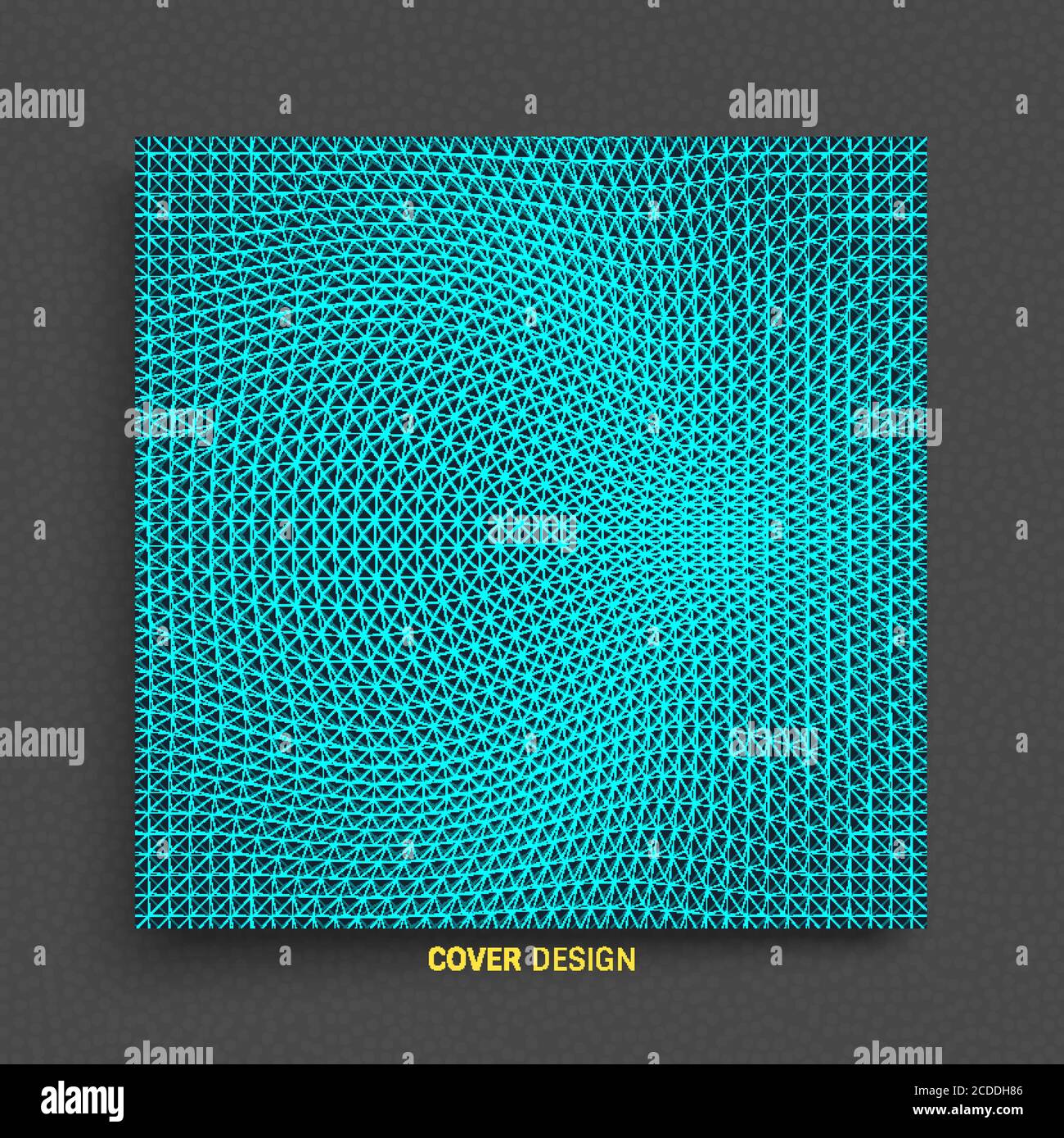 Résumé de la science ou de la technologie. Design graphique. Surface de grille 3D. Peut être utilisé pour le papier peint, la présentation, la bannière et la couverture. Illustration de Vecteur