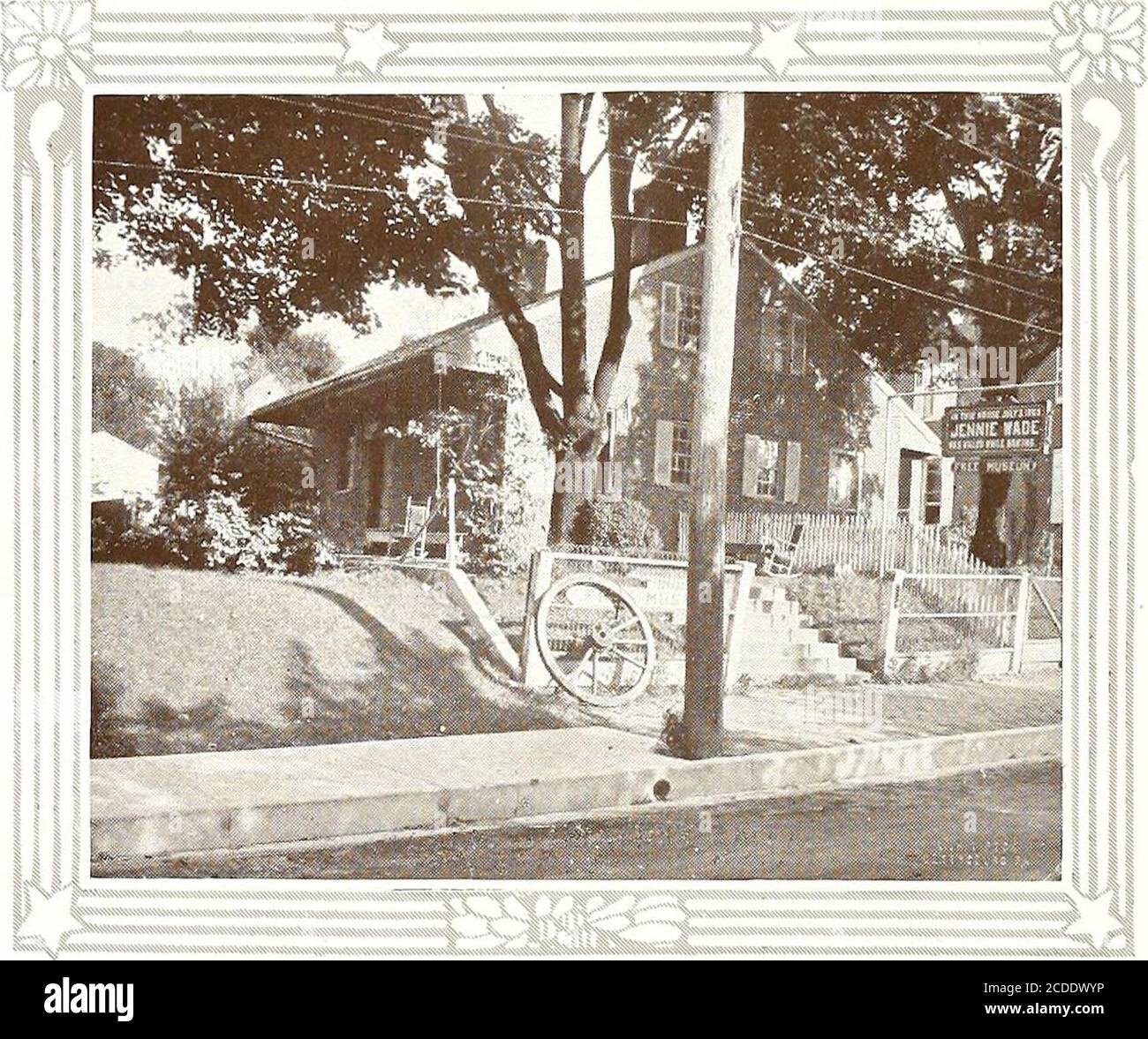 . La vraie histoire de 'Jennie' Wade : une femme de Gettysburg . een son principal soutien dans la vie, s'était préparée. La plus grande partie de ce pain est allée nourrir les soldats de l'Union l'après-midi du 3 juillet. Rien de tout ce n'était Virginia Wade n'était pas de cuire mais de mélanger les ingrédients pour des étain-its, qu'elle avait promis, lorsqu'il a été dépassé par la mort. Les bis?n'ont jamais été finis. D'où l'affirmation selon laquelle elle était bakin;pain pour la maison quand elle est tombée est incorrecte dans trois détails 8 £ 0ld-©© q biscuits, qu'elle avait promis, quand il a été dépassé par la mort. Les bis- q cuits n'ont jamais été terminés. D'où la prétention qu'elle était bakin Banque D'Images