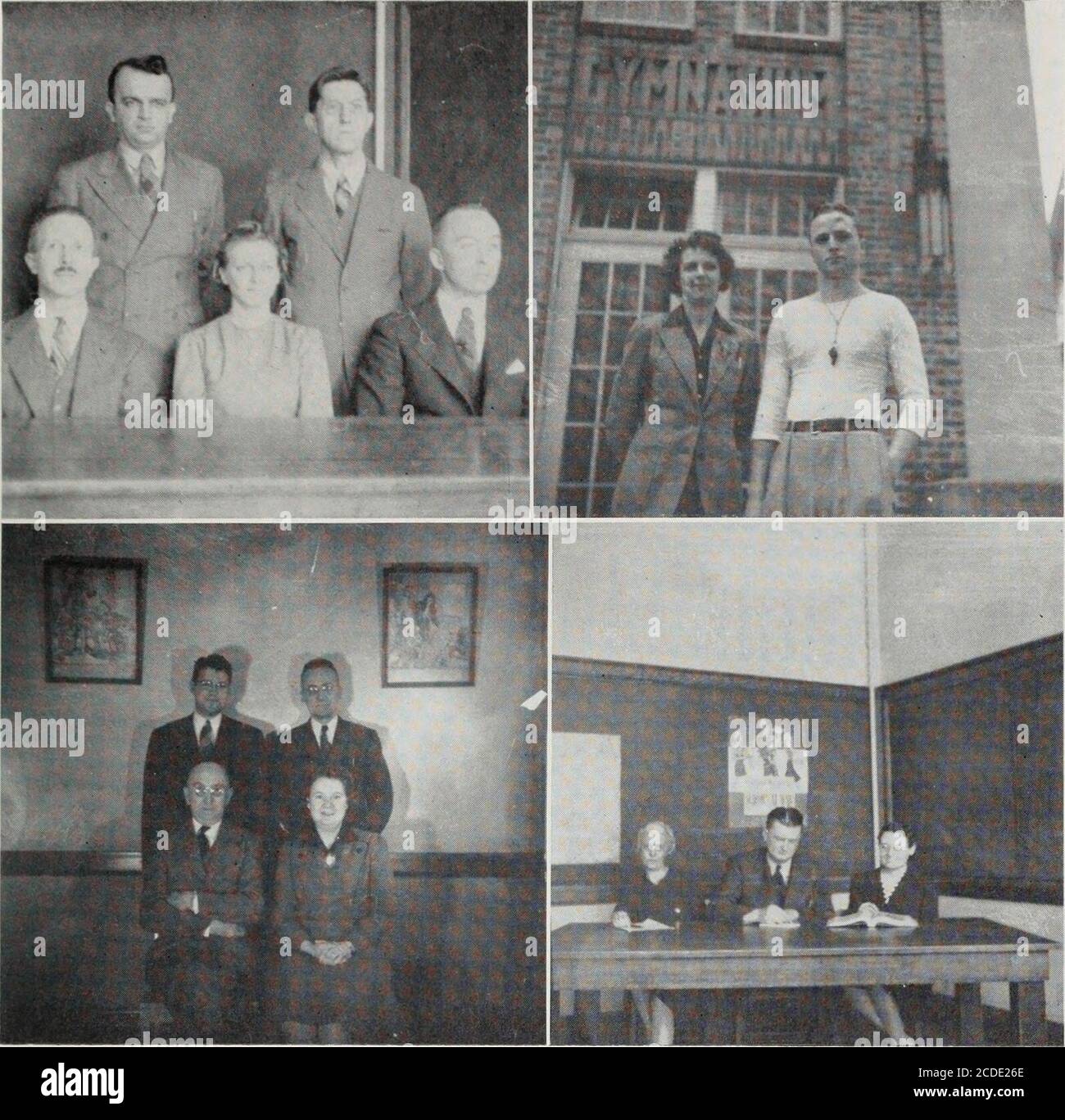 . U et I . Beaux-arts appliqués en haut à gauche—M. Coolman, Mlle PIN- nell.Centre (assis)—M. Drummond, M. Fuzak ; (debout)—Mlle Kitchell. Enqlish et Bibliothèque assis—Mme Swinwell, Mlle Mc- Ilarrv, Mlle Rogers.debout—Mlle Kramer, M. Higgs. Mme Hess. Clérical en haut à droite—Mlle Hansen, MissRichards. Languagesand Commerce assis— Mme Hagan, M. Zickgraf, Mlle Changnon.Standing—M. Coolsen, monsieur Kettle- kamp. Page 8. Mathématiques assis—M. Odell, Mme Goodson, M. Hartley. Debout—M. Hines, M. Reagan. Éducation physique Mlle Andrews, M. Alstrom. La science assise—M. Harnish, Mlle Boden-b. Banque D'Images