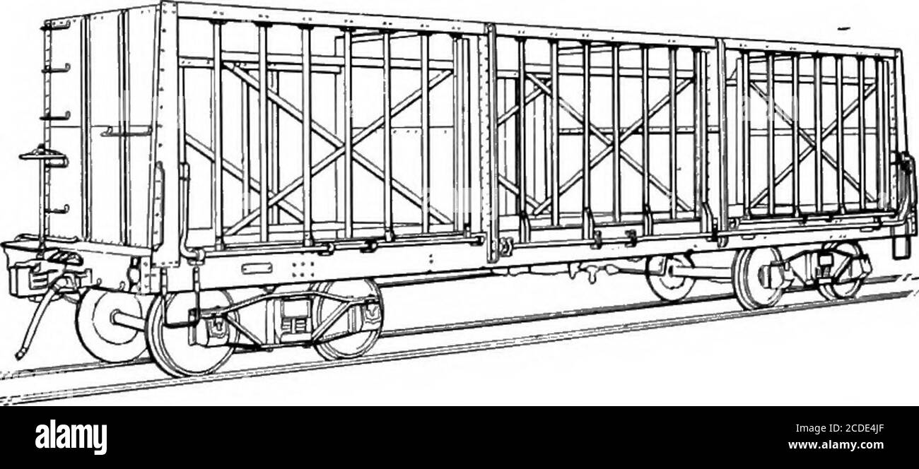. Cyclopedia de manutention; un livre de référence qui couvre les définitions, les descriptions, les illustrations et les méthodes d'utilisation des machines de manutention utilisées dans l'industrie . les voitures à l'ane sont de deux groupes généraux; le premier, les grandes voitures à camion double ou à huit roues; et le second, les petites voitures à quatre roues ou à camion simple. Seules les principales conceptions typiques de eachgroup seront décrites. Voitures à deux camions. Dans les plus grandes sections de traitement de canne, en particulier à Cuba, les tombereaux de voiture de type plateforme de basculement sont largement utilisés. Thisrend nécessaire l'emploi d'une sorte de voiture de décharge de côté. TH Banque D'Images