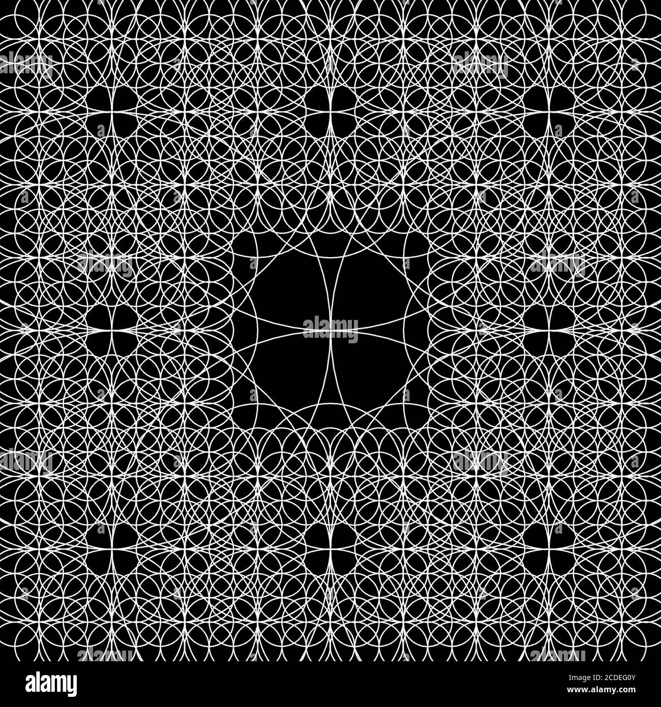 Un motif fractal de cercles et de carrés Banque D'Images