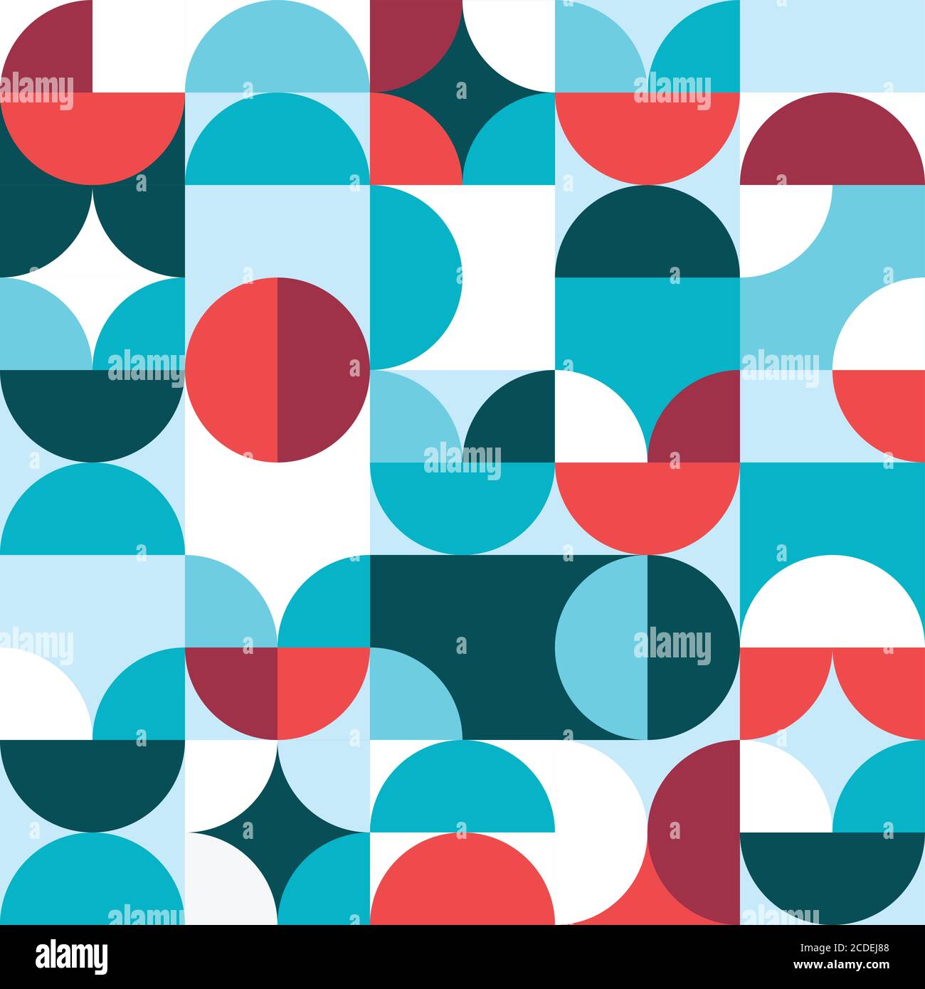 Style rétro des années 60 et 70, vecteur sans couture, motif minimaliste - design textile géométrique des années 60 et 70 avec cercles et abstrait formes Illustration de Vecteur