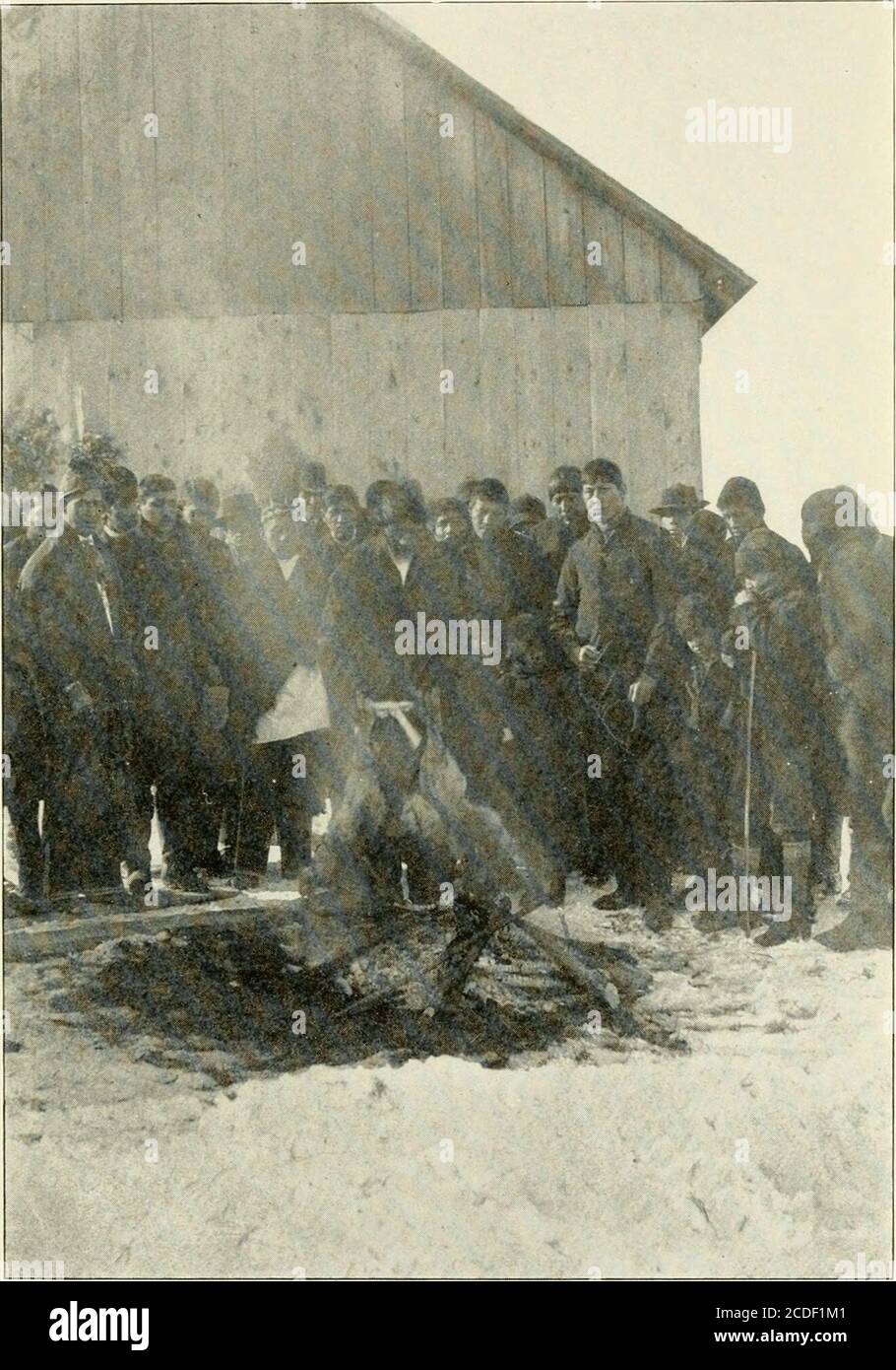 . ... Le code du lac beau, le prophète Seneca . Tôle 20. Sacrifice du chien blanc sur la réserve de la rivière Grand des SixNations, Canada Banque D'Images