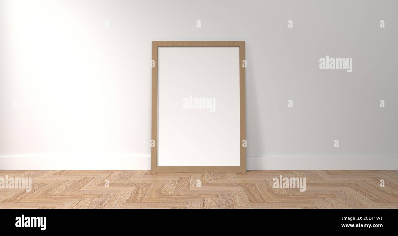 cadre photo sur mur blanc Banque D'Images