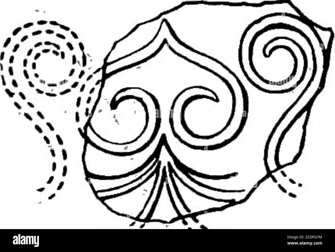 . Le palais de Minos : un compte-rendu comparatif des étapes successives de la civilisation crétoise ancienne comme illustré par les découvertes de Knossos . Figure 523. Scellement de Zakro montrant les motifs décoratifs de la dernière dérivation.. Motifs décoratifs dessinés, comme les exemples, p. 201, Fig. 150, ci-dessus, d'un cycle de phrases antérieur qui était lui-même essentiellement dû à l'influence égyptienne. L'inclusion dans le Hoard de certainsealings présentant des groupes hiéroglyphiques montre thatsome des signes utilisés datés en fait des deux premières périodes de l'âge minoen moyen.d'autres types sont clairement de tôt t Banque D'Images