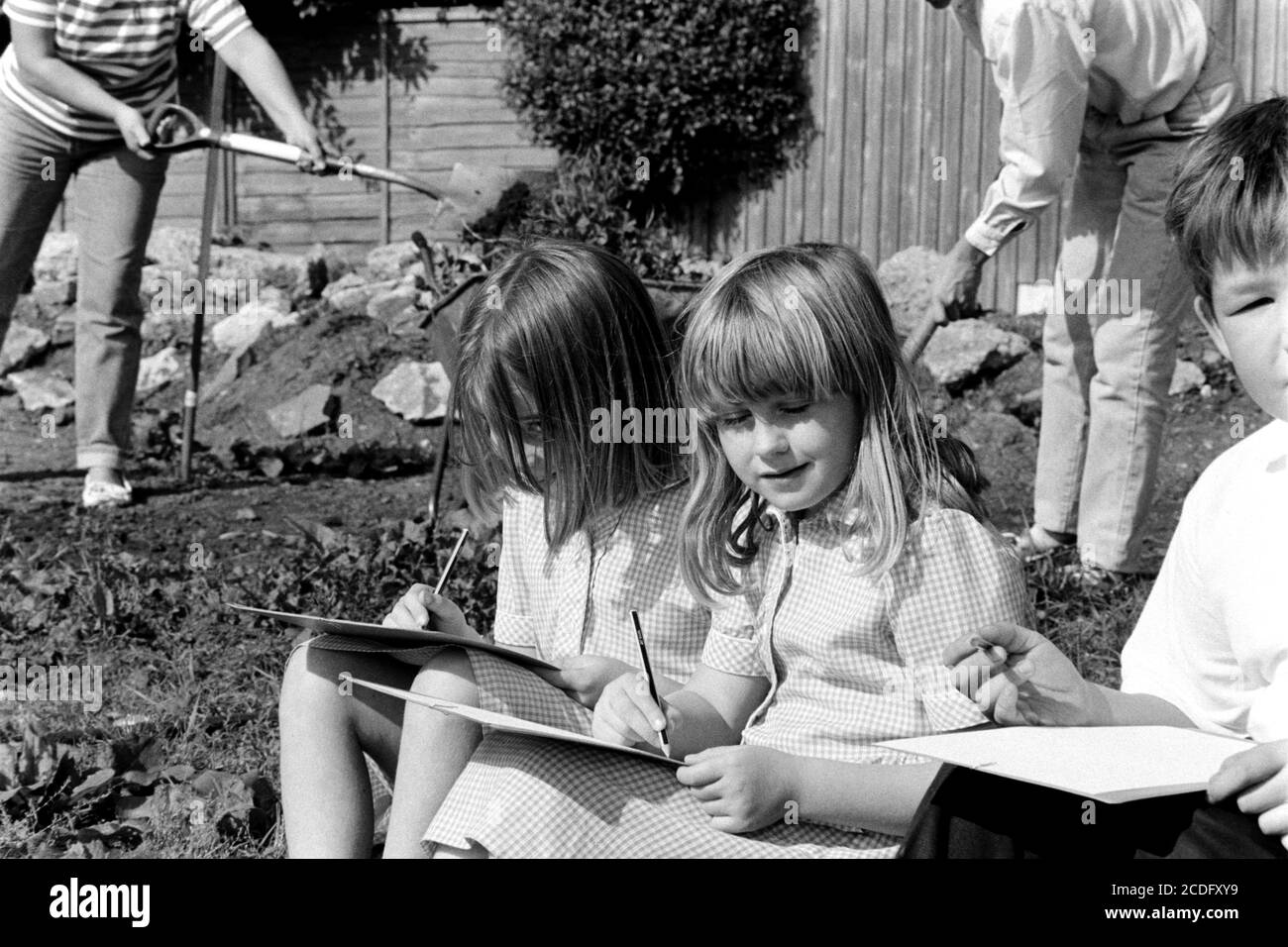 Chobham St Lawrence School, chemin Bagshot, Chobham, Surrey. 29 septembre 1989. Photo: Neil Turner Banque D'Images