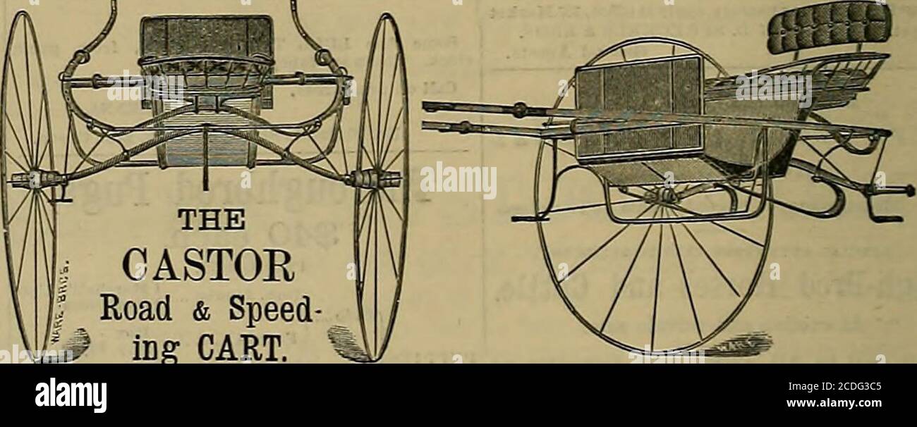 . Éleveur et sportif . maintient les chevaux en bonne santé, favorise la digestion, engrait les chevaux, détend le pied, aide l'appétit, prévient l'enflure des jambes, renforce les reins, régule les entrailles I et détruit les vers. 7.50 £ par Loo lbs. Demandez-le à votre revendeur ou envoyez-le à MANHATTAN FOOD CO., 206 Clay St., S. F.. LE CHARIOT CASTOK Road et SpeediDg. OFFRE TOUJOURS SATISFACTION.Combining qualités de conduite, proportions et équilibre parfaits, avec une apparence plus douce. Aucun véhicule ne présente un cheval pour un meilleur avantage, et aucun chariot ne s'approche de lui pour l'accélération ou l'entraînement. Un véhicule styliBh pour l'exercice o Banque D'Images