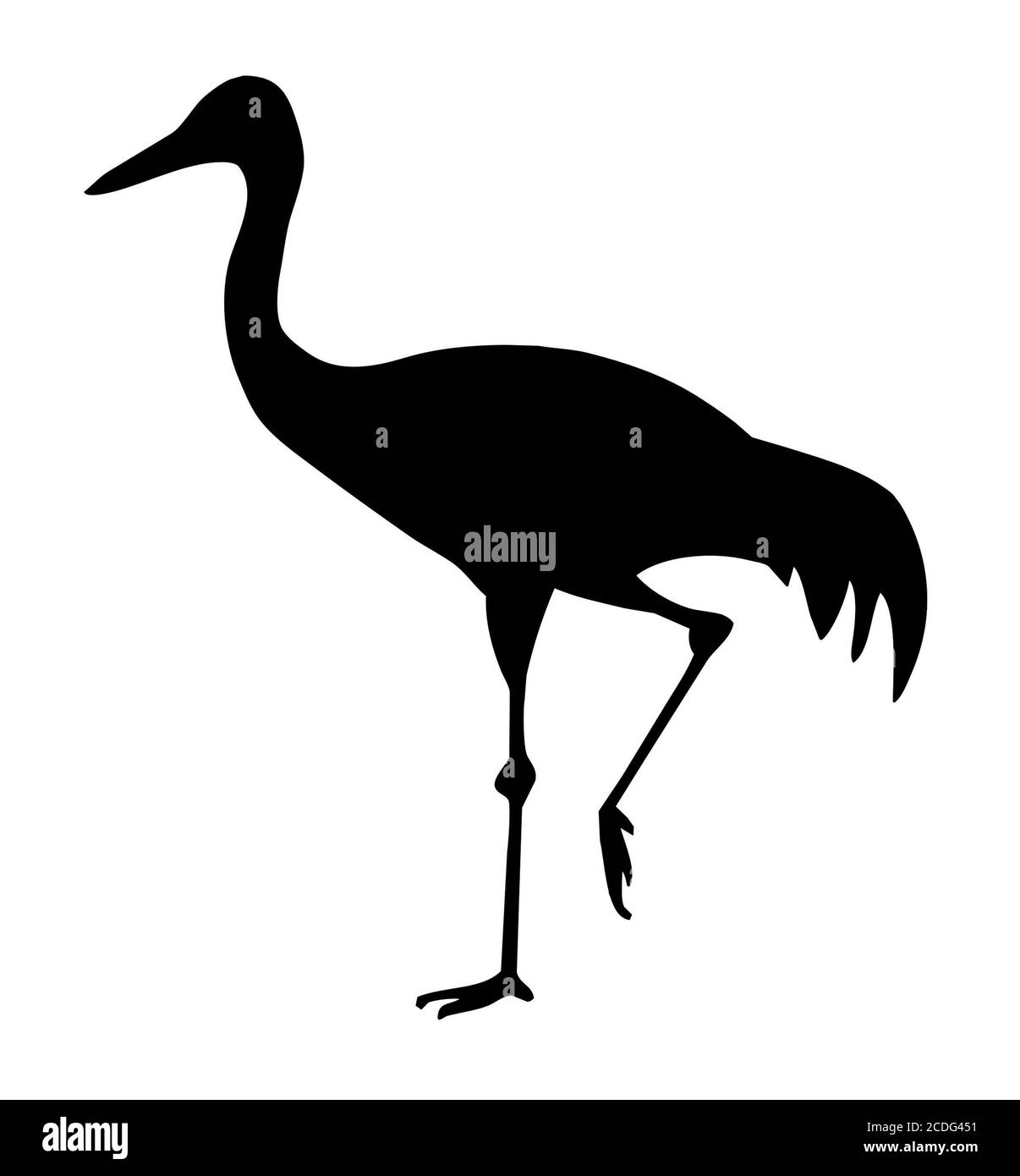 silhouette de la grue sur le backgrou blanc Banque D'Images