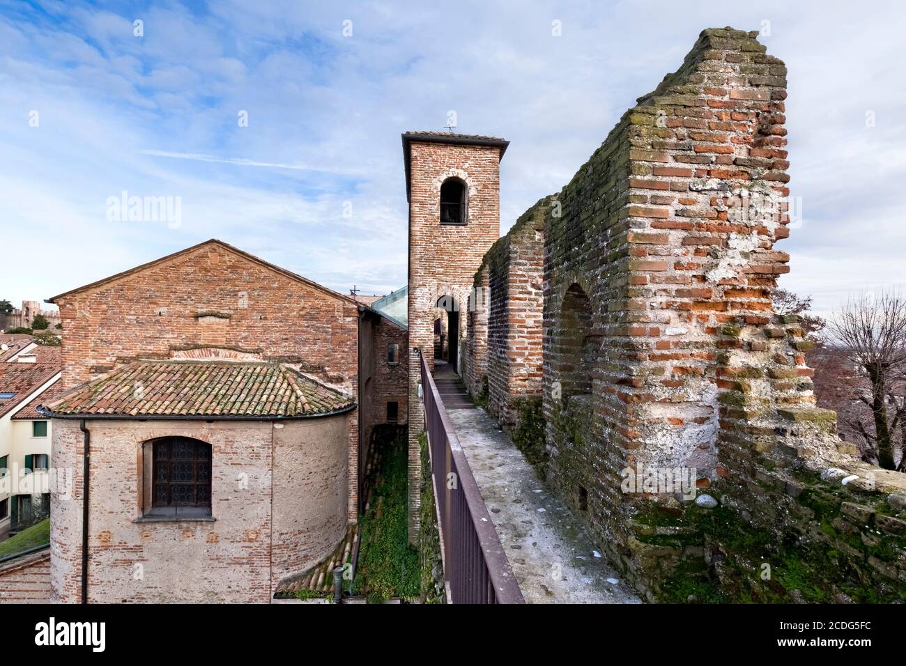 Tours médiévales et murs de la ville de Cittadella. Province de Padoue, Vénétie, Italie, Europe. Banque D'Images