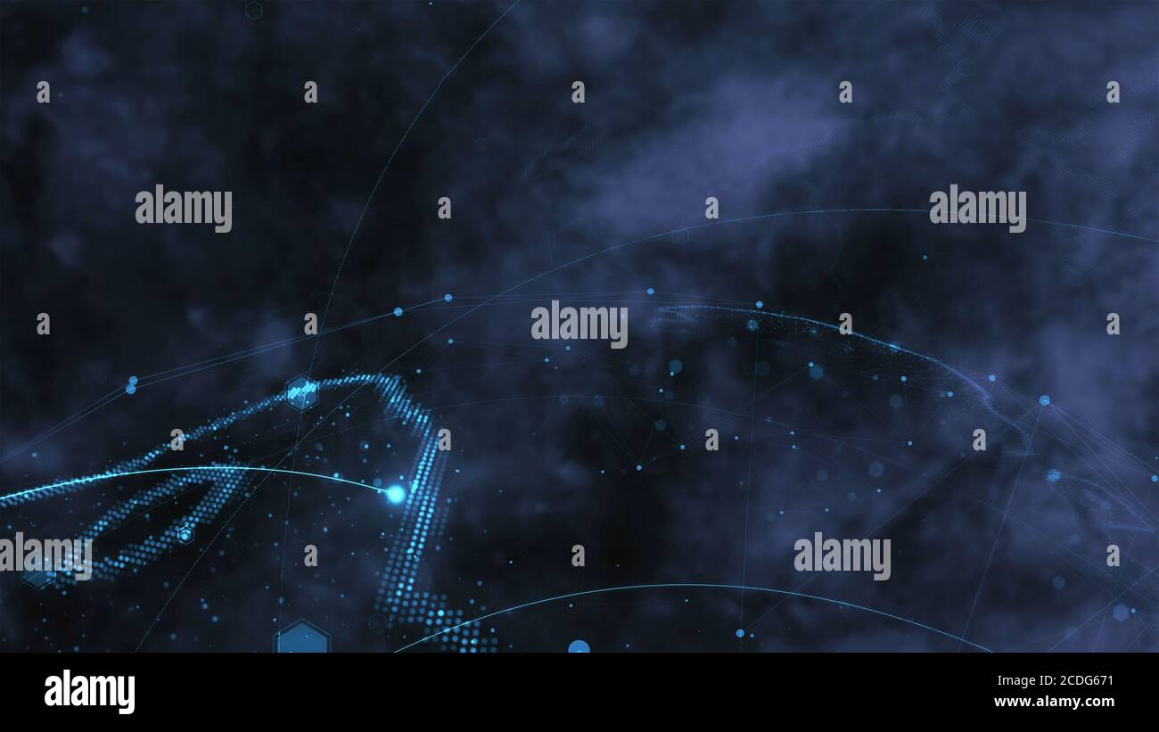 Accès à Internet numérique. Concept technologique mondial abstrait. Image 3D Banque D'Images