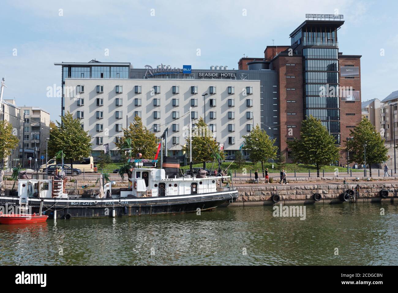 Hôtel Radisson Blue Seaside situé sur le front de mer de West Harbour à Helsinki, Finlande Banque D'Images