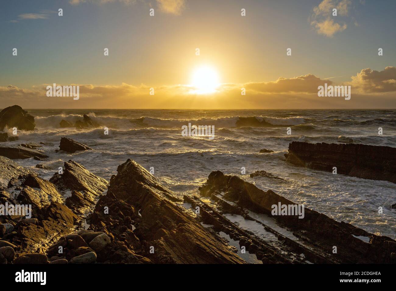 Rochers à Bude Banque D'Images