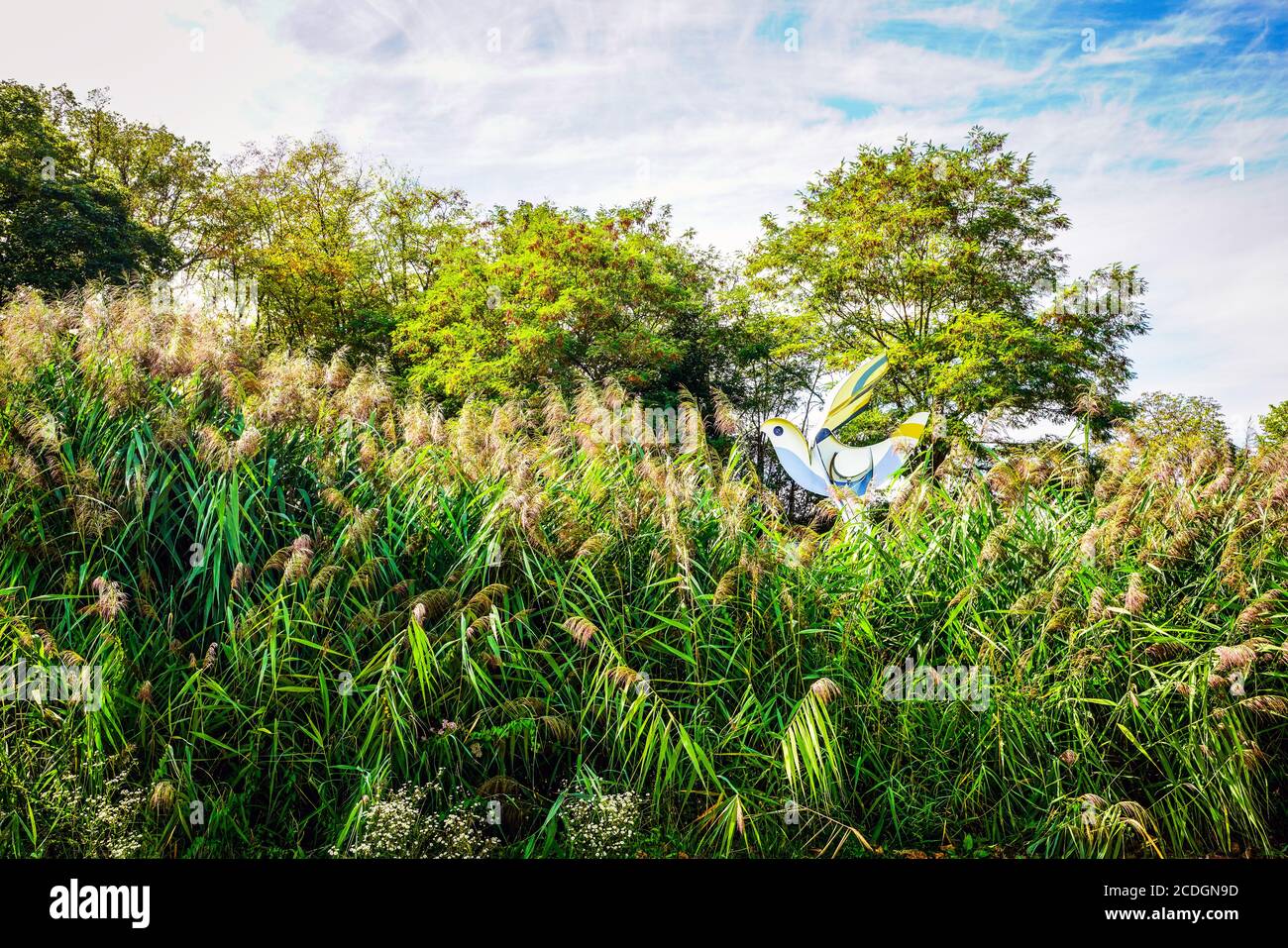 Art dans le jardin Laguna Park à Weil am Rhein, Bade-Wurtemberg, Allemagne. Banque D'Images