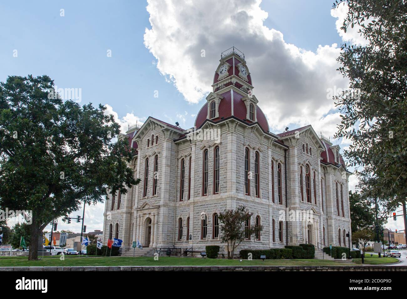 Ce palais de justice historique du comté de Parker en 1885 à Weatherford, Texas Banque D'Images