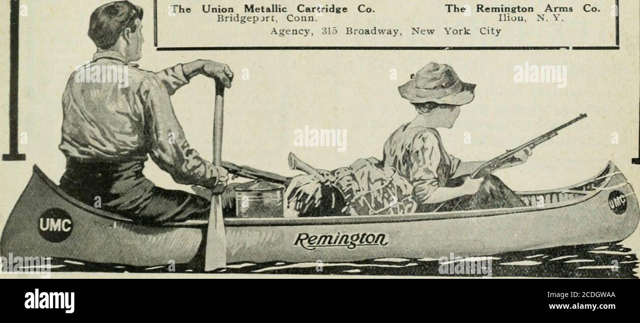 . Tige et pistolet . - regarder; il a buoj-ancy et l'équilibre. Il est à jour et sûr. Un nouveau dossier pour vous explique pourquoi ce nouveau Remington .22 est beaucoup d'étapes dans tho lead. Dead Center Shots U.M.C. .22 cartouches tirer exactement - là où le fusil pointe. Si vous visez bien et utilisez un fusil précis, il devrait s'agir d'un Remington, vous atteignez le centre de la diead du requin. U.M.C. .22s ne pas tirer à droite ou à gauche, haut ou bas, ils prennent droit et vrai. Bien qu'elles soient fabriquées par million, chaque cartouche est inspectée au moins dix fois, chacune étant tout à fait identique. U.M.C. et Remington : la combinaison parfaite pour la prise de vue. SA Banque D'Images