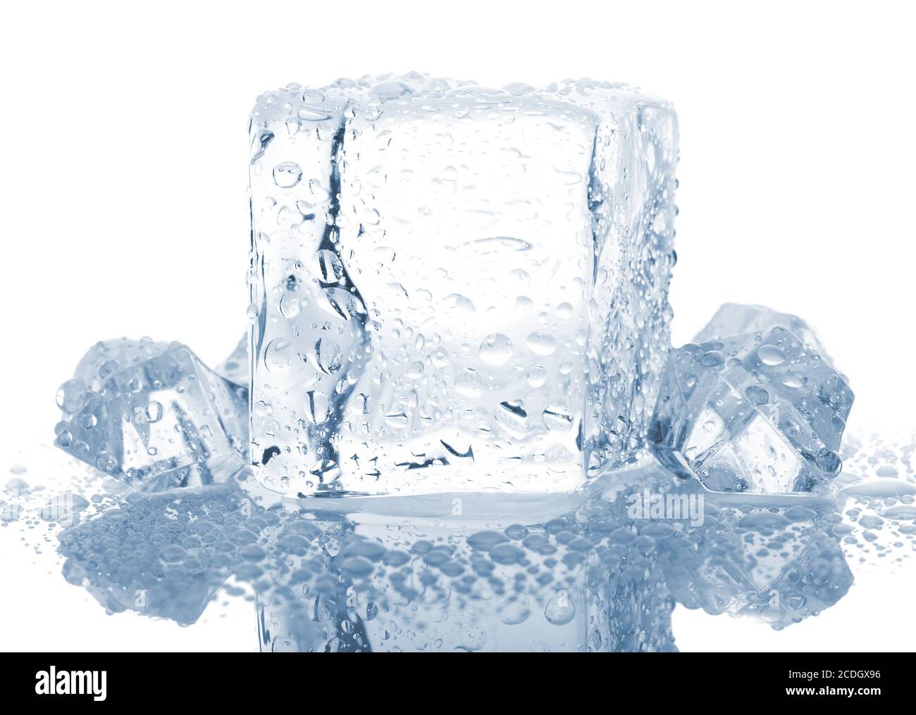 blocs de glace avec gouttes d'eau Banque D'Images