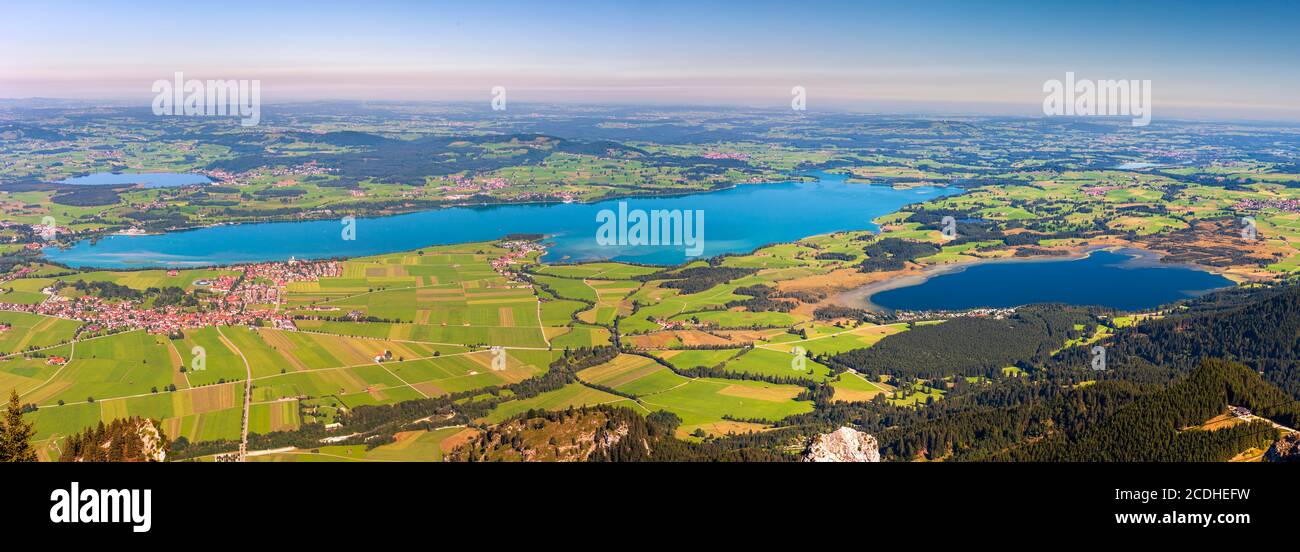 Vue panoramique sur un paysage magnifique en Bavière, en Allemagne Banque D'Images