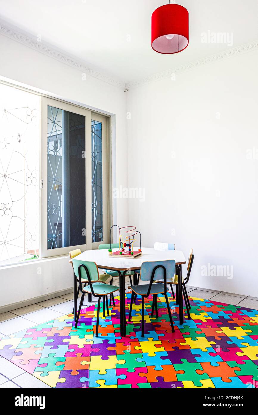 Salle de classe d'une école de bébé. Sao José, Santa Catarina, Brésil. Banque D'Images