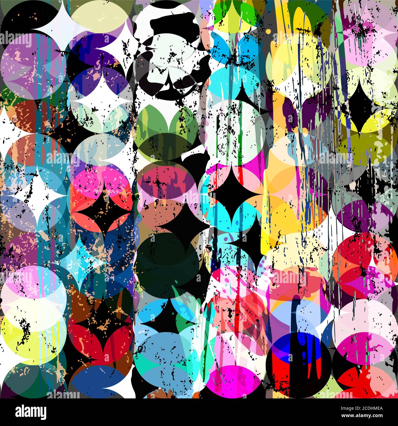 arrière-plan abstrait à motif géométrique, style rétro/vintage, avec cercle/ovale, grundy Illustration de Vecteur