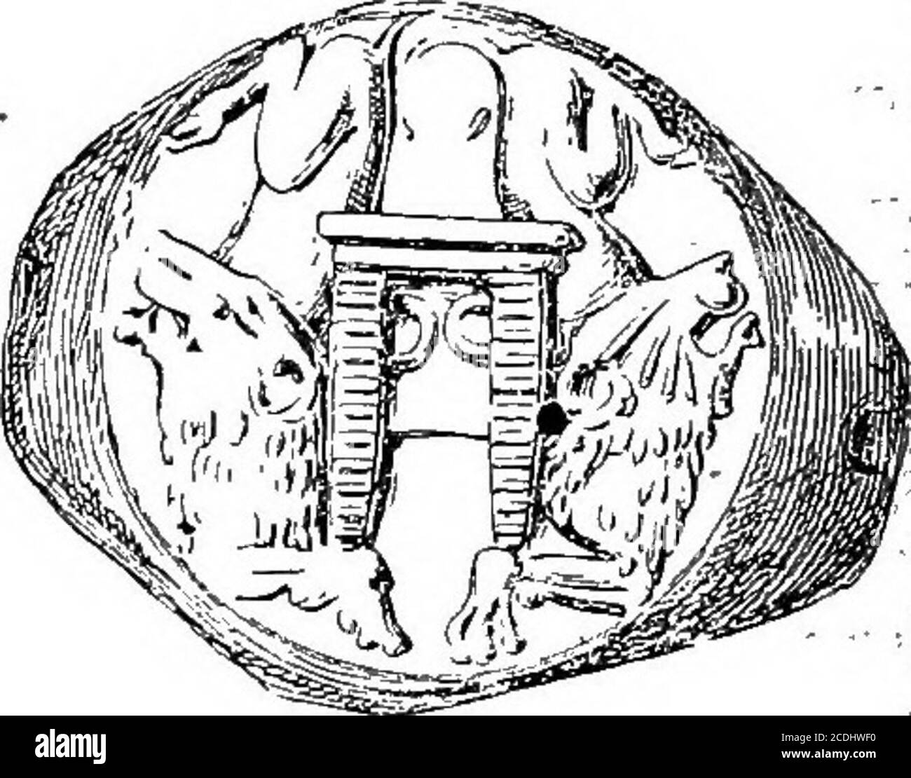 . Le palais de Minos : un compte-rendu comparatif des étapes successives de la civilisation crétoise ancienne comme illustré par les découvertes de Knossos . Figure 227, a, b, c. Scellement de Zakro montrant le bâtiment coulé (a) etFAyADE et le portail du sanctuaire (3, c).- (f) TownMosaicParent de LargerComposi-tion. Warriors. Qu'un sanctuaire avec les cornes sacrales est visible sur un mur extérieur de la construction de Minoan.^ des nombreux fragments trouvés de ces plaques architecturales, il semble probable qu'ils aient formé une partie d'une mosaïque représentant une ville con-sidable. Cela apparaît en outre Banque D'Images