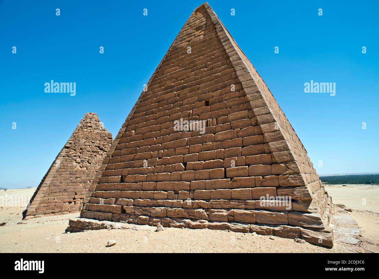 Pyramides de l'Empire Kush à Jebel Barkal, Soudan Banque D'Images