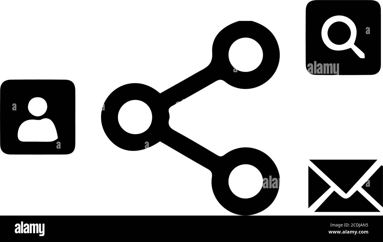 icônes de réseaux sociaux logo ou fond d'écran, fond d'écran, illustration vectorielle Illustration de Vecteur